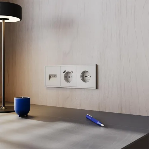 Розетка 1-м СП S70 16А с заземл. механизм кашемир Voltum VLS040103 фото 2