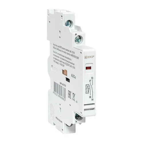 Контакт сигнализации аварийного отключения + вспомогательный контакт мгновенного действия АПД/GV2 АК-1010 1НО (авар.) + 1НО EKF apd-ad1010