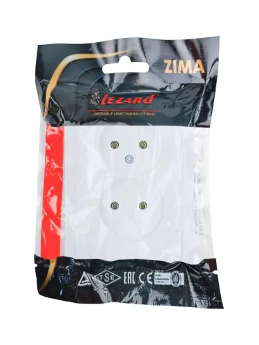 Розетка 2-мест. б/з СП ZIMA IP20 16А ПБТ безвинт. зажим бел. LEZARD 704-0200-128BQC фото 3