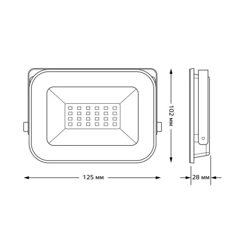 Прожектор светодиодный Qplus 20Вт 6500К IP65 2200лм 200-240В ДО черн. GAUSS 613511320 фото 6