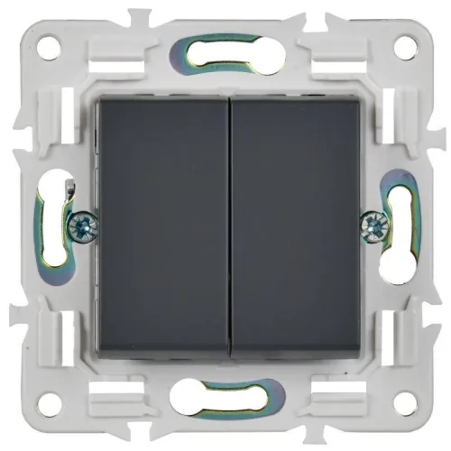 Выключатель перекрестный 2-кл. SKANDY 10А SK-V06T титан IEK SK-V23-0-10-K48 фото 2