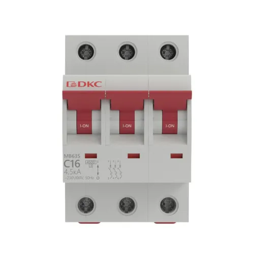 Выключатель автоматический модульный 3п C 16А 6кА MB63 YON MB63N-3PC16 фото 2