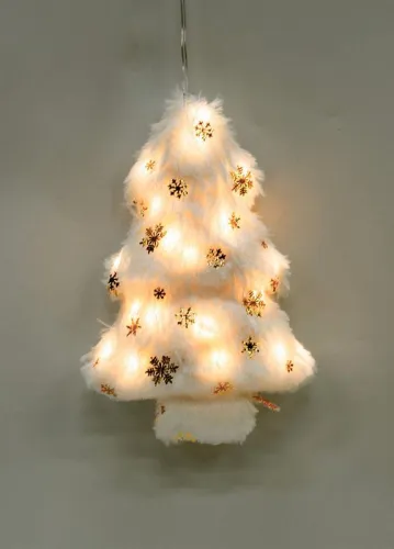 Светильник подвесной "Елочка" 10LED флок 12х5.5х18.2см тепл. бел. КОСМОС KOC_TAB-B108