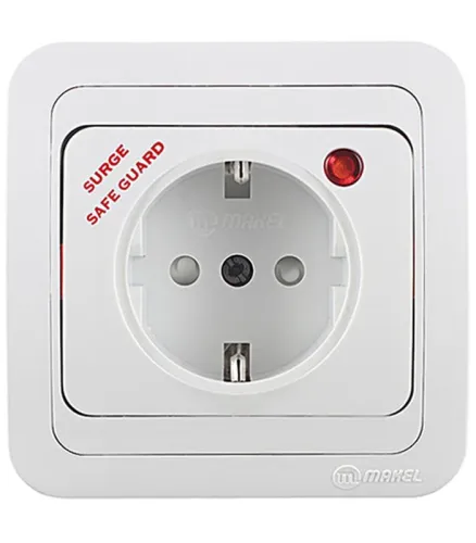 Розетка с сетевым фильтром с заземл. и с защитой от детей Mimoza бел. Makel 14002139K