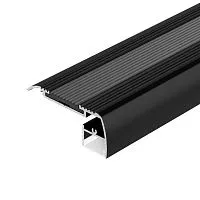 Профиль STAIR-W65-2000 ANOD BLACK L2000 алюм. Arlight 045663