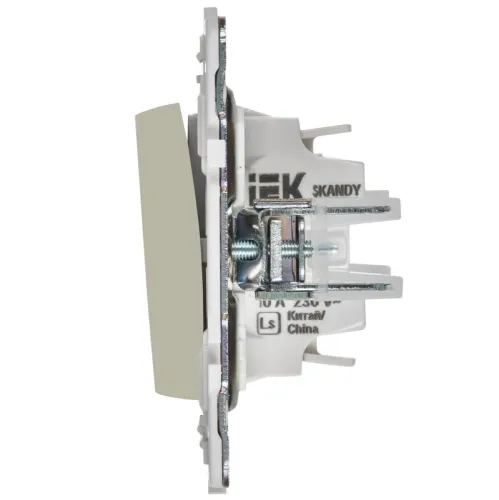 Выключатель 1-кл. SKANDY 10А SK-V07B с индикацией беж. IEK SK-V10-1-10-K10 фото 3