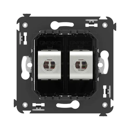 Розетка компьютерная 2-м СП Avanti "Черный квадрат" RJ45 кат.5E без шторок экранир. механизм DKC 4402764 фото 4