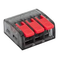 Клемма строительно-монтажная СМК 221-613 3-проводная 0.5-4.0(6)кв.мм с рычагом (уп.40шт) PROxima EKF plc-smk-221-613