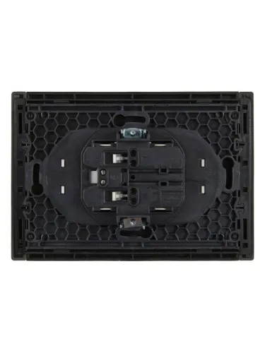 Розетка 2-м СП FORTE&PIANO FP325 10А без заземл. защ. шторки безвинт. крепл. сер. IEK FP-R23-10-1-K03 фото 5