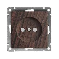 Розетка 1-м СП Афина 16А IP20 без заземл. защ. шторки механизм венге Universal A0047-V