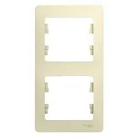 Рамка 2-м Glossa вертикал. беж. SE GSL000206