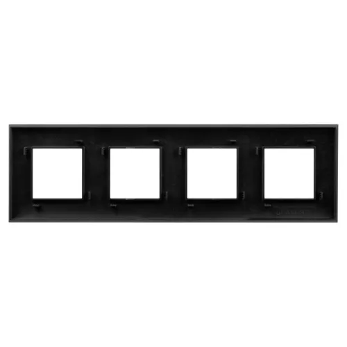 Рамка 4-м 8мод. Avanti "Черный матовый" DKC 4412908 фото 5