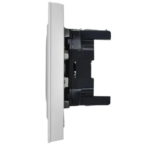 Розетка 2-м СП BRITE РС12-2-БрАБ 10А в сборе без заземл. без защ. шторок арктич. бел. IEK BR-R20-10-K91-F фото 5