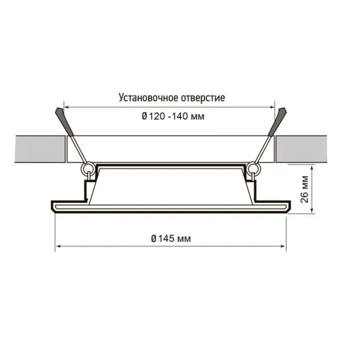 Светильник светодиодный PLED DL7 12Вт 6500К IP54 1020лм WH встраив. бел. Pro JazzWay 5069084 фото 6