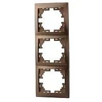 Рамка 3-м Mira вертикал. свет. корич. LEZARD 701-3100-153