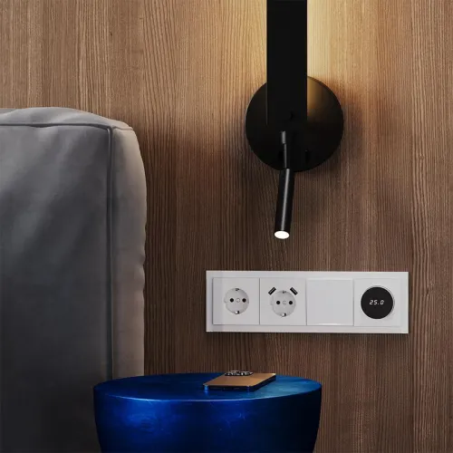 Розетка 1-м СП S70 16А с USB A+A с заземл. защ. шторки механизм бел. матов. Voltum VLS040402 фото 7