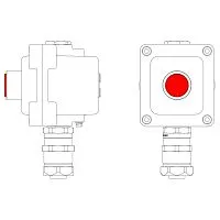 Пост управления взрывонепроницаемый из алюм. LCSD-01-B-MC-L1R(220)x1-PCMB-KAEPM3MHK-20 DKC LCSD21000050