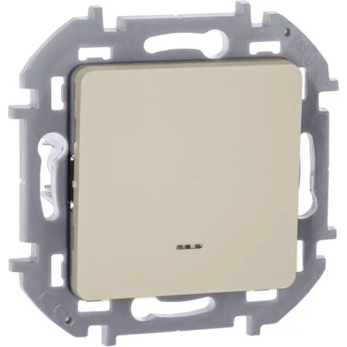 Выключатель 1-кл. Inspiria 10А IP20 250В 10AX с подсветкой/индикацией механизм сл. кость IEK 673611