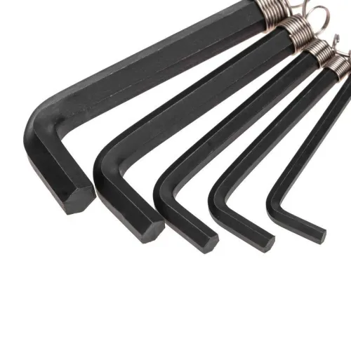 Набор ключей имбусовых HEX 1.5-10мм CrV 10шт оксидированные на кольце Kranz KR-12-5201 фото 3