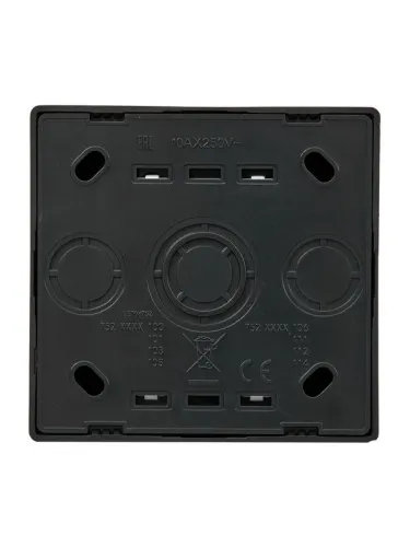 Выключатель проходной 1-кл. ОП LETO черн. бархат LEZARD 752-4200-105 фото 2