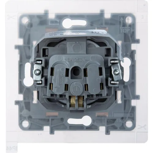 Розетка 1-м СП Etika 16А IP44 250В с заземл. со шторками с защ. крышкой безвинтов. зажимы антрацит IEK 672626 фото 7