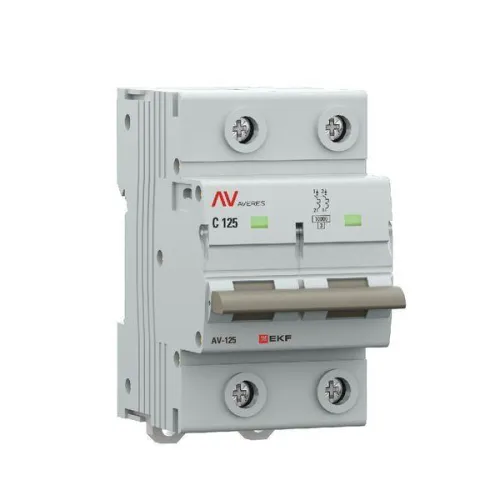 Выключатель автоматический 2п D 125А 10кА AV-125 AVERES EKF mcb125-2-125D-av фото 3