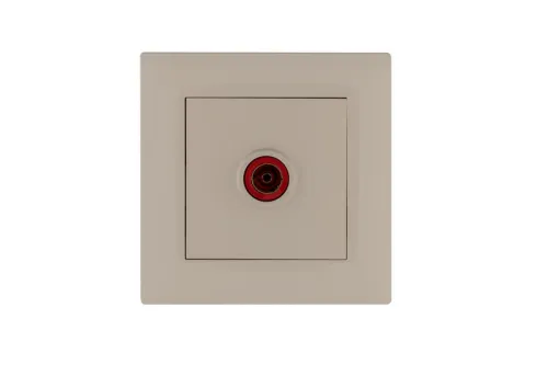 Розетка TV проходная Karea RIZZ крем Makel 88010007
