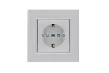 Розетка 1-м Karea LINE STAR с заземл. жемчуж. Makel 86100028