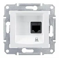 Розетка компьютерная 1-м СП Sedna RJ45 кат.6 STP экранир. механизм бел. SchE SDN4900121