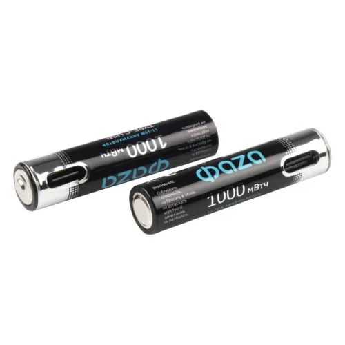 Аккумулятор литиевый AAA 1.5В Li-Ion 1000мВт.ч 660мА.ч зарядка от Type-C шнур в комплекте BL-2 (уп.2шт) ФАZА 5061637 фото 4