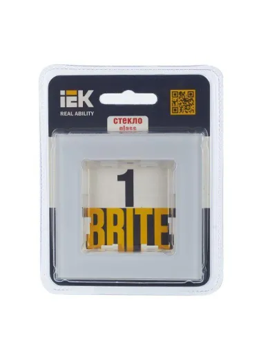 Рамка 1-м BRITE РУ-1-2-БрБ стекло бел. IEK BR-M12-G-K01 фото 5