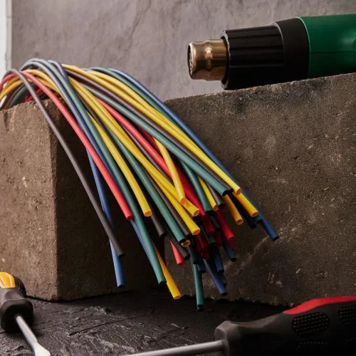 Набор трубок термоусадочных ТУТ нг 4.0/2.0 5 цветов 1м (уп.50шт) Rexant 29-0154 фото 2