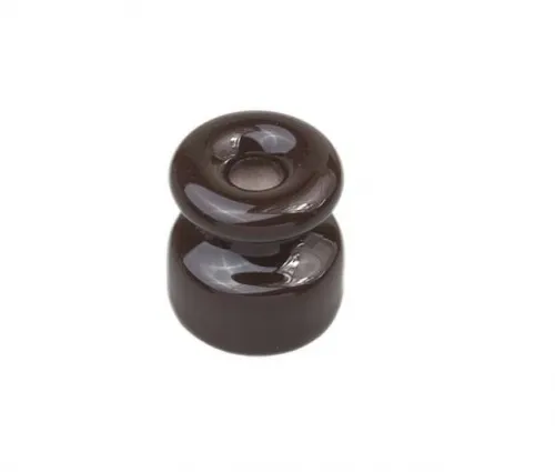 Изолятор для наружного монтажа керамика корич. (уп.50шт) Bironi R-IZ-20-50