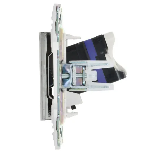 Розетка компьютерная RJ45 кат.6 SKANDY SK-K02N никель IEK SK-K10-2-K50 фото 3