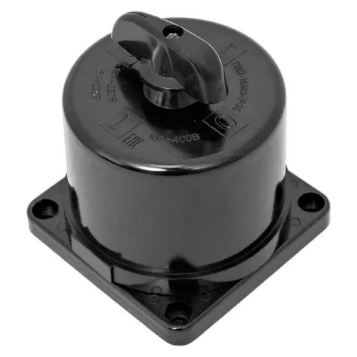 Выключатель пакетный 1-кл. 16А IP30 ПВ2-16 М3 кар. черн. EKF pv-2-16-2 фото 5