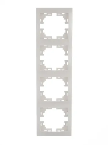 Рамка 4-м Mira вертикал. бел. LEZARD 701-0200-154