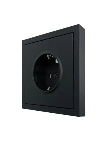 Розетка 1-мест. с защитн.шторк. ПБТ СП ZIMA IP20 10А безвинт. зажим черн. бархат LEZARD 704-4288-124BQC фото 2