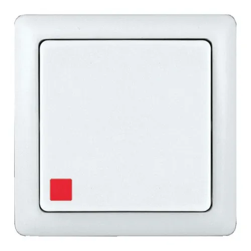 Выключатель 1-кл. ОП Хит 6А IP20 250В с подсветкой бел. SE VA16-137-B фото 2