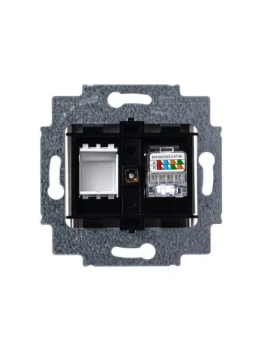 Розетка компьютерная Levit RJ45 кат.5E с заглушкой кофе макиато ABB 2CHH295117A6018 фото 3