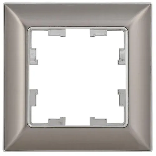 Рамка 1-м BRITE РУ-1-Бр хром/никель IEK BR-M12-12-4-K23 фото 2