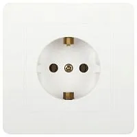 Розетка 1-м СП Style 7-202-01 16А 250В IP20 2P+E Schuko с заземл. бел. Intro Б0060619