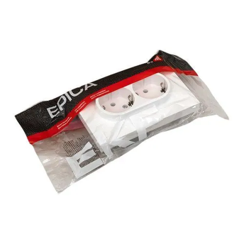 Розетка 2-м СП Эпика 16А с заземл. без защ. шторок с рамкой механизм бел. EKF UP1-SOW-210 фото 8