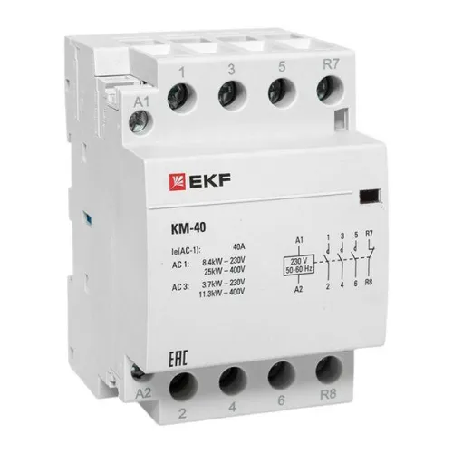 Контактор модульный КМ 40А 3NО+NC (3 мод.) EKF km-3-40-31