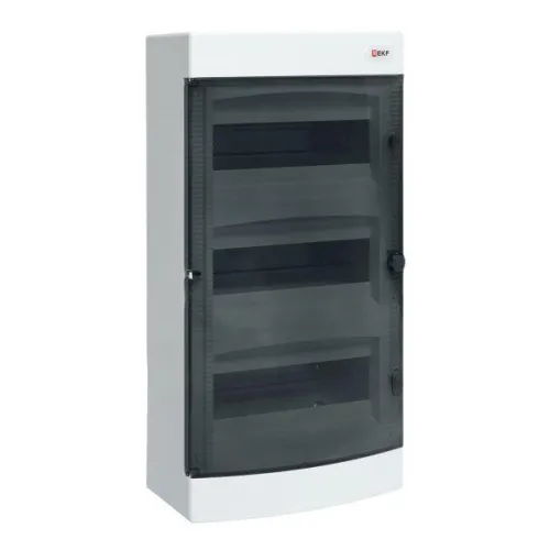 Щит распределительный навесной Unix 3х12мод. IP41 прозр. дверь PROxima EKF ux-3x12-n