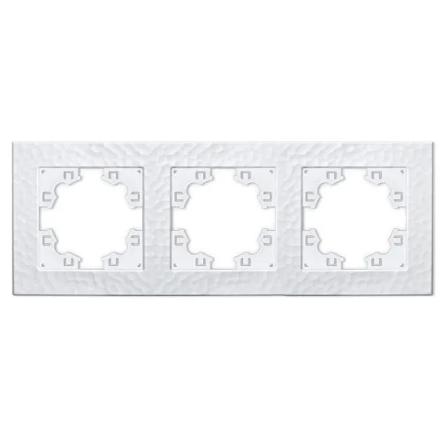 Рамка 3-м Афина фактурная универс. бел.Universal A10045