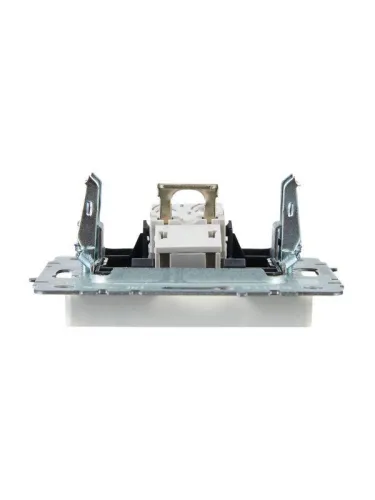 Розетка телефонная СП BRITE РТ10-БрБ RJ11 механизм бел. IEK BR-T10-K01 фото 4