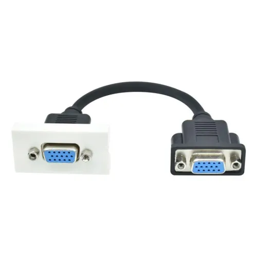Розетка 2мод. VGA M/M РКМ-20-20-П бел. PRIMER IEK PR-KK40D-RV-0-2-K01 фото 2