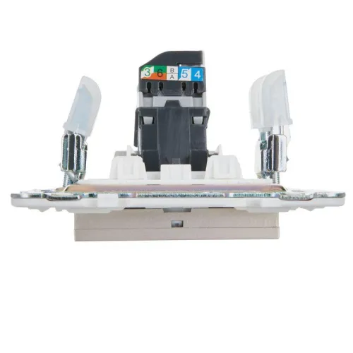 Розетка компьютерная RJ45 кат.5E SKANDY SK-K01Sh шампань IEK SK-K10-1-K37 фото 3