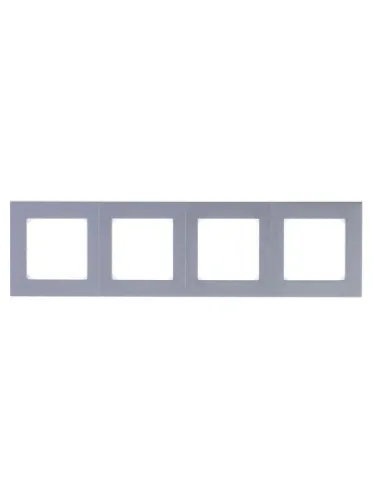 Рамка Levit 4п серебр./дым. черн. ABB 2CHH015040A6070 фото 2