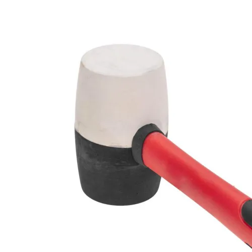 Киянка 450г фибергласовая рукоятка резинов. черн./бел. Kranz KR-12-8153 фото 3